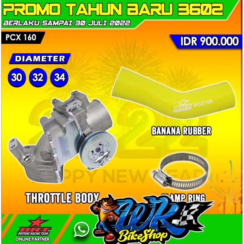 THROTTLE BODY PCX 160 + BANANA RUBBER TB PCX 160