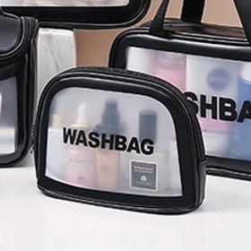 WASH BAG KOREA - TEMPAT MAKE UP DAN PERALATAN MANDI TRANSPARAN SERBAGUNA