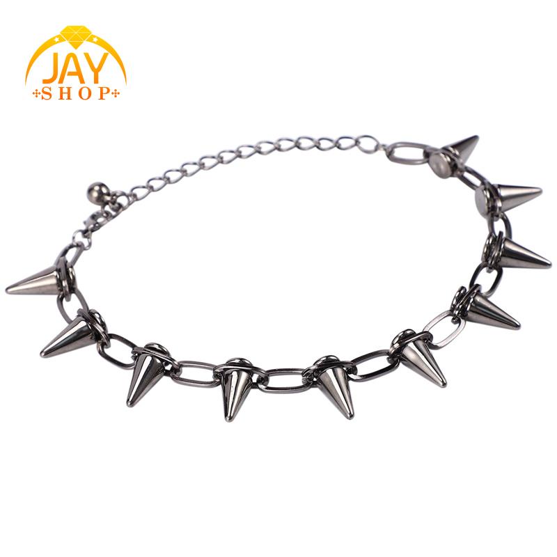 Metal Spikes Studs Rivets Punk Goth Kalung Choker Kerah