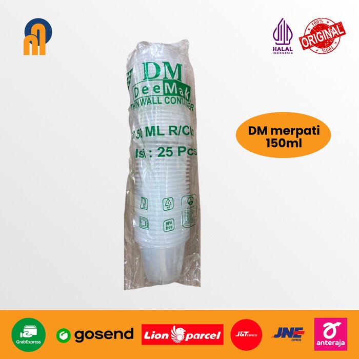 SN70- Thinwall DM CUP PUDING 150 ml - Gelas Plastik Jelly/Agar/Cake/Permen TERMURAH