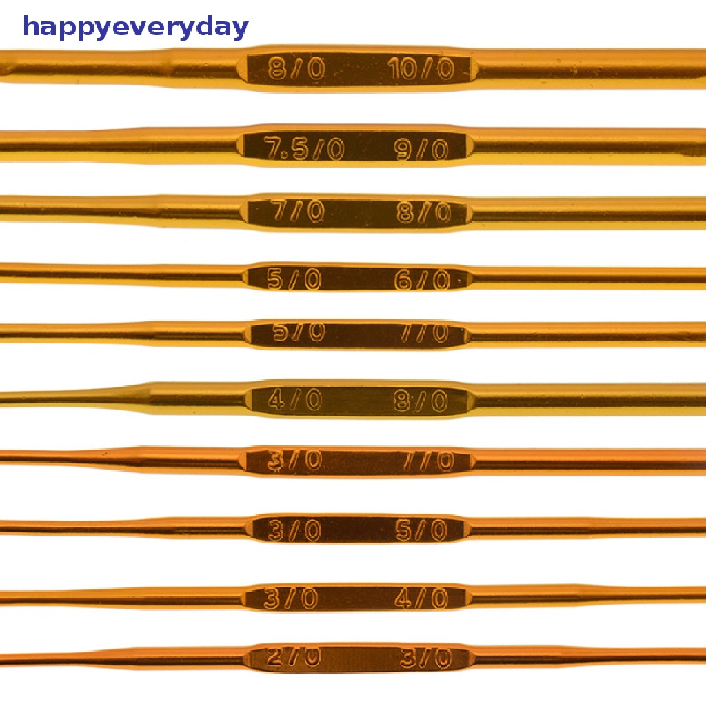 [happy] 10pcs Alumina Crochet Hook Set DIY Knitg s Home Knitg Alat Jahit [ID]
