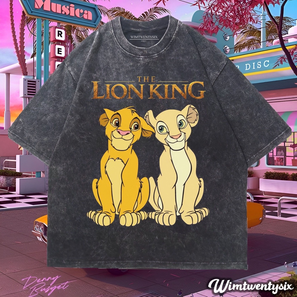 Wimtwentysix “The lion king simba and nala” kaos oversized washing | vintage tee