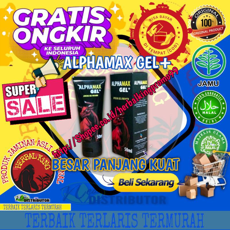 100% ORIGINAL OBAT PEMBESAR KELAMIN PRIA ALPHAMAX GEL+ ASLI 100% ORIGINAL OBAT KUAT OLES PRIA TAHAN 