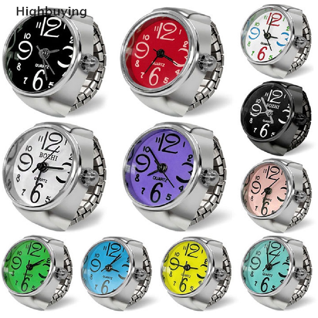 Hbid Vintage Punk Watch Rings Elastis Melar Cincin Jam Tangan Untuk Wanita Pria Pasangan Perhiasan Watch Tangan Dekorasi Hip Hop Keren Jam Jari Cincin Perhiasan Fashion Glory