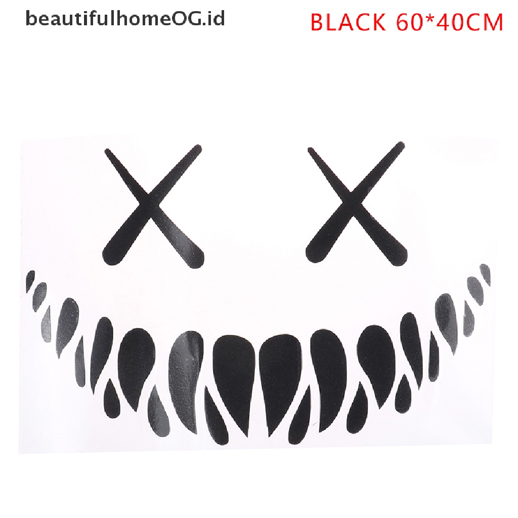 // Lebaran// Demon Smiling Face Stiker Mobil Kaca Belakang Sticker Jendela Otomatis Lucu **