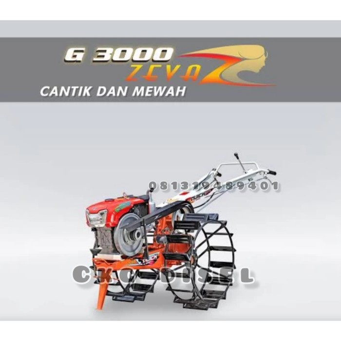 G3000 Mesin Traktor Sawah Quick G3000 ZEVA + Mesin Diesel Kubota RD 85