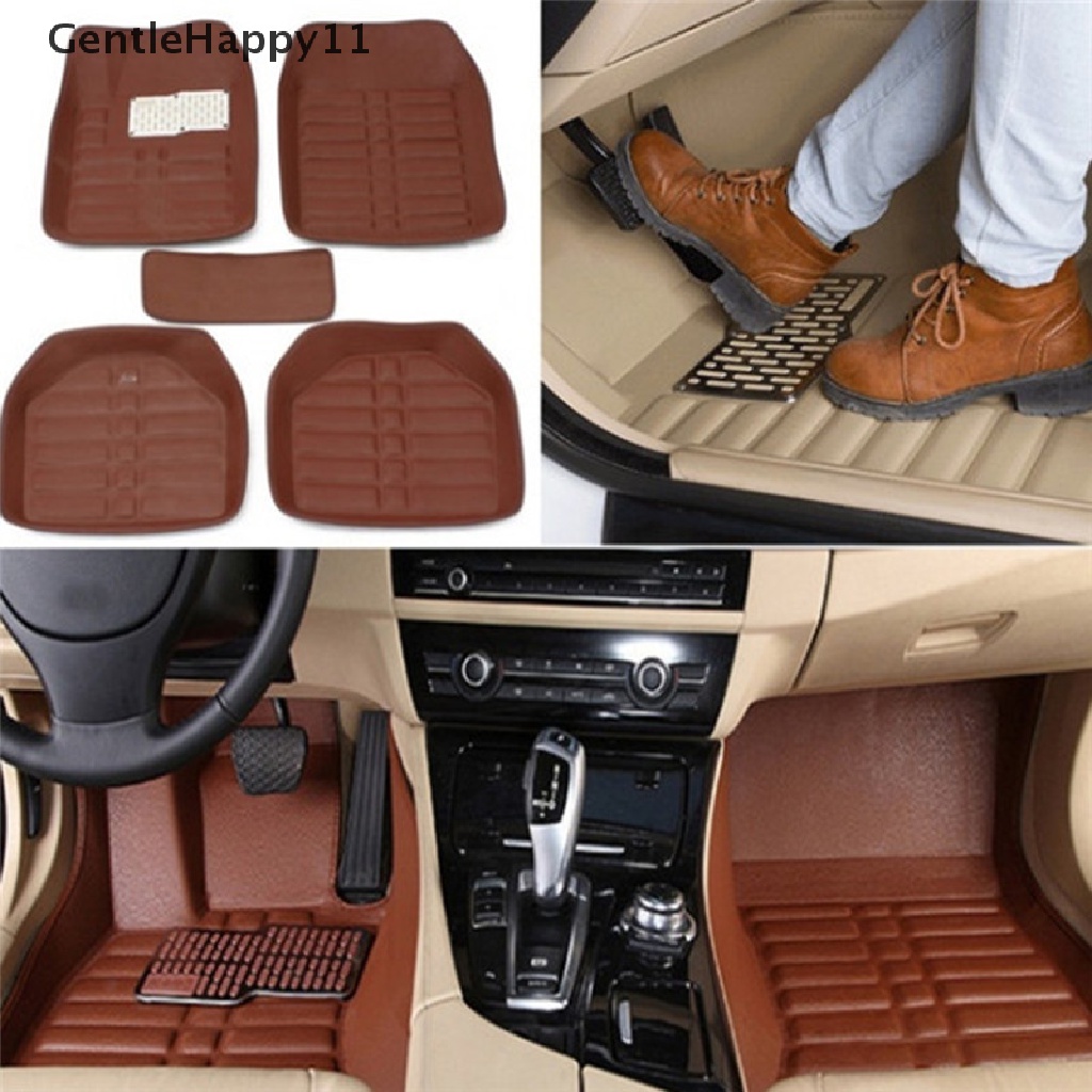 Gentlehappy 5PCS Universal Car Auto Floor Mat FloorLiner Karpet Depan &amp; Belakang Semua Cuaca Mat  Id