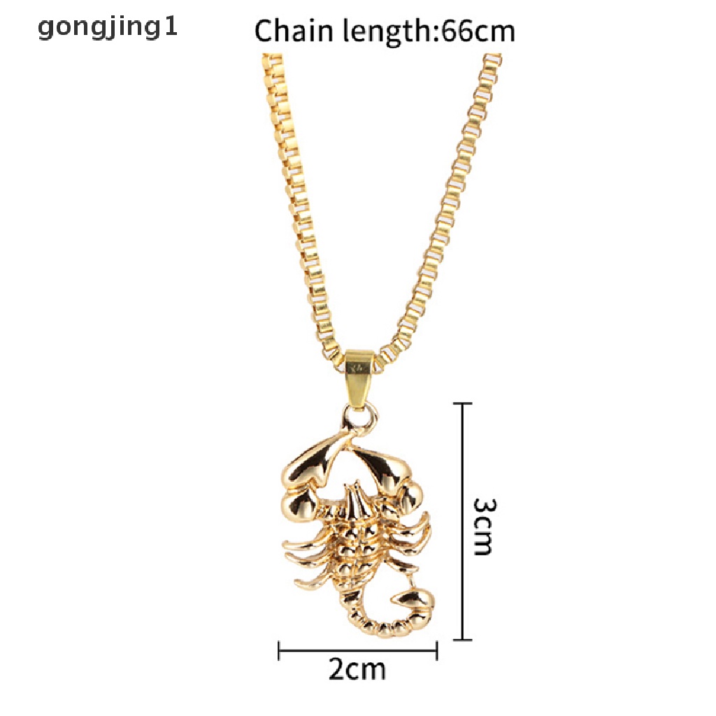 Ggg Fashion Hip Hop Pria Scorpio Rantai Panjang Sweater Kalung Punk Rock Perhiasan Hadiah ID