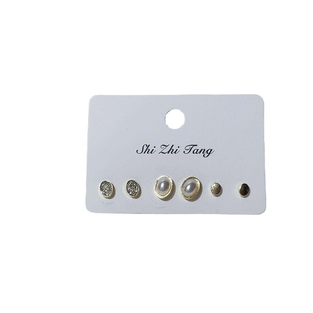 2023pasangan Baru Wanita Sederhana Kecil, Kecil Dan Indah Waktu Anting Enam Potong