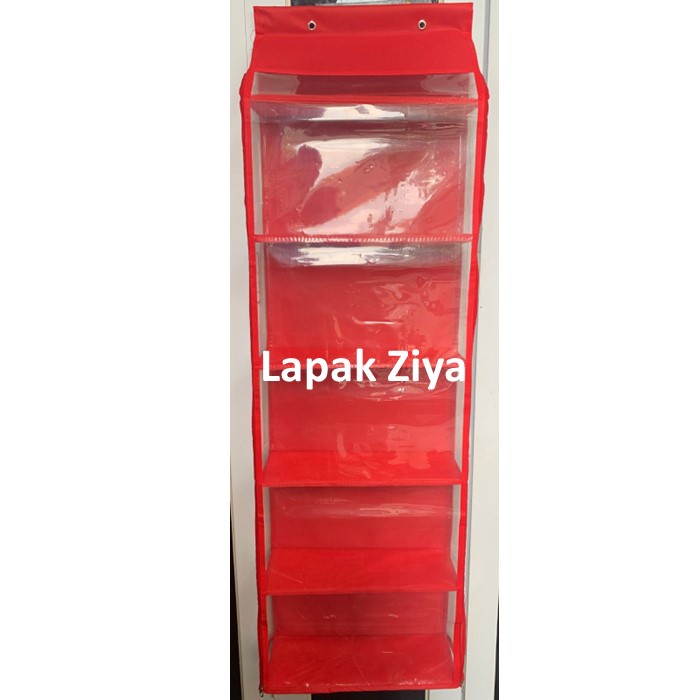 PROMO!!! RAK TAS GANTUNG POLOS JUMBO PAKAI RESLETING KANAN KIRI ALAS TRIPLEK RAK SEPATU RAK TAS RAK KOSMETIK RAK HIJAB