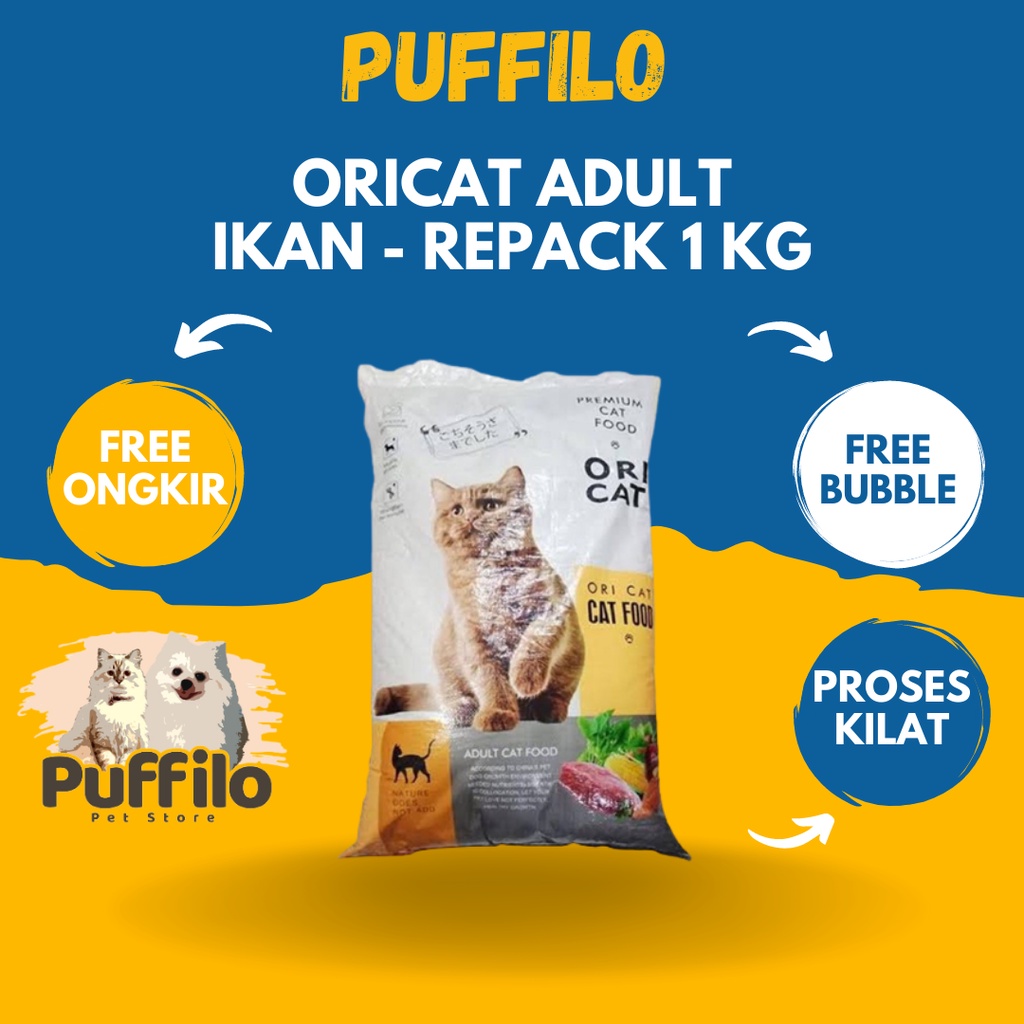 MAKANAN KUCING ORI CAT ADULT  DRY CAT FOOD 1 KG
