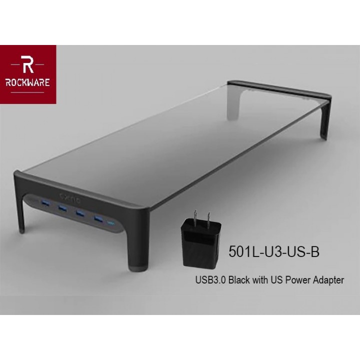 120 ROCKWARE RW-BL-501LU3 - Laptop Stand Space Bar Desk 4 Ports USB 3.0