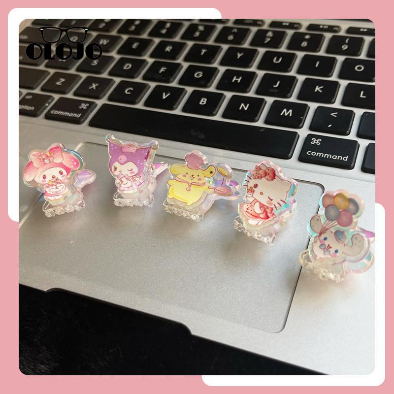 【COD】Hiasan Kepala Laser Sanrio Hair Claw Clip Lucu Sederhana Serbaguna Klip Rambut Rusak