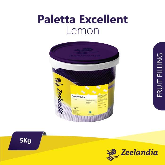 

Paletta Excellent Lemon 5 Kg/ Zeelandia/ Selai buah/ Fruit filling