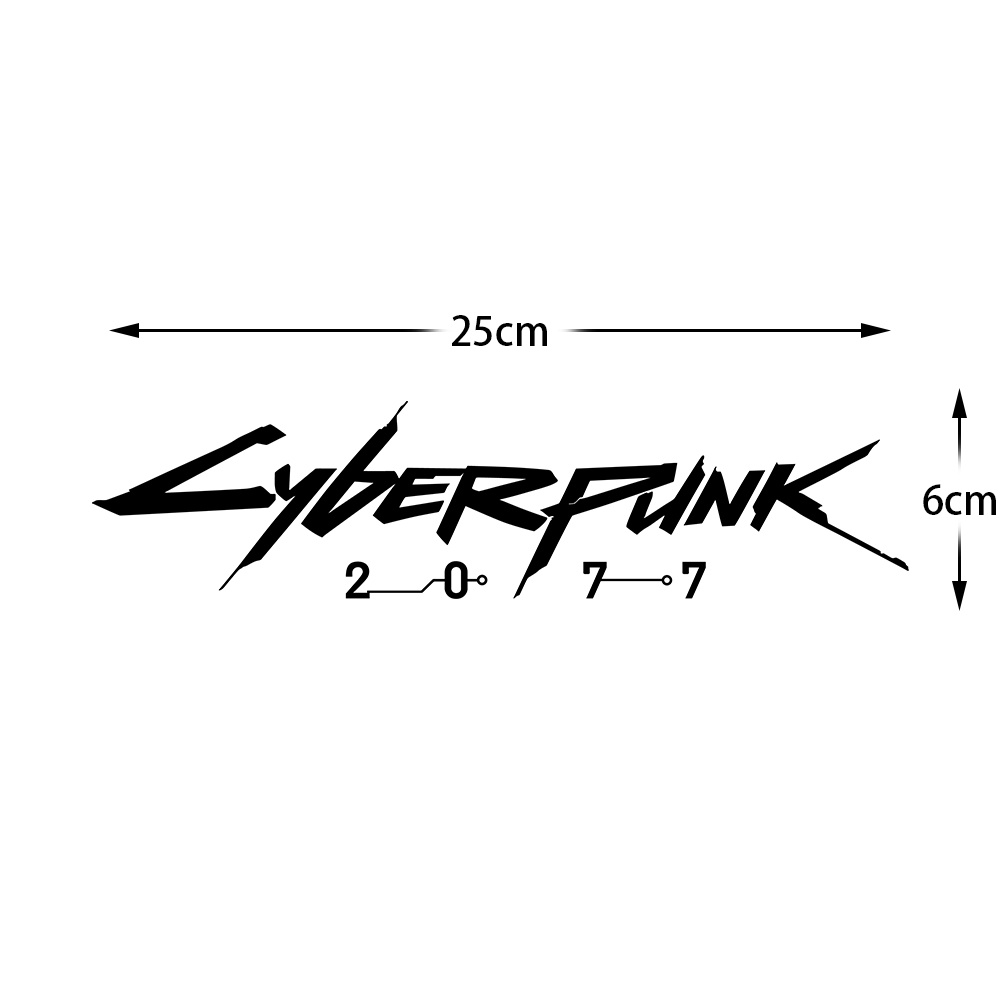 Cyberpunk2077logo Reflektif Tahan Air Stiker Dekorasi Mobil Motor Skuter Kendaraan Elektrik Sepeda Laptop Mempercantik Decals