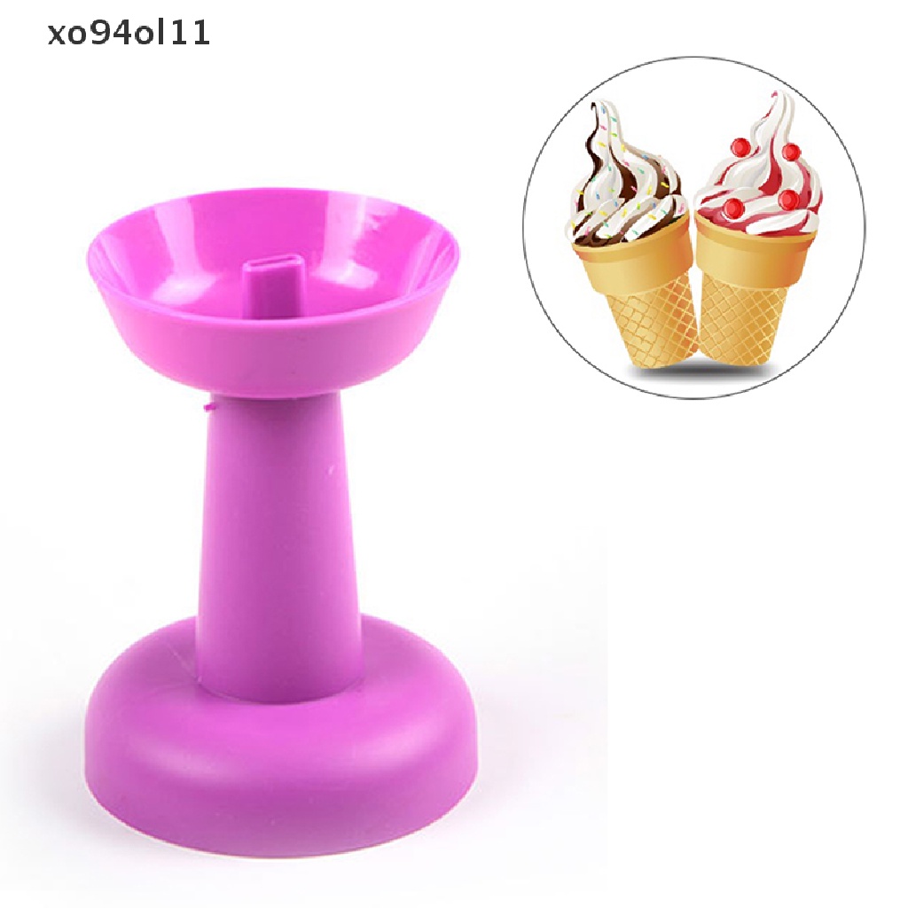 Xo Tempat Es Krim Portable Ujung Ganda Untuk Anak-Anak Drip Guard Cone Popsicle OL