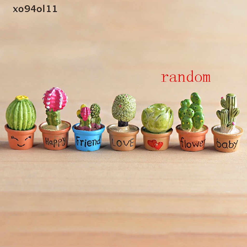 Xo DIY Mini Miniatur Peri Taman Ornamen Dekorasi Pot Craft Kaktus Aksesoris OL