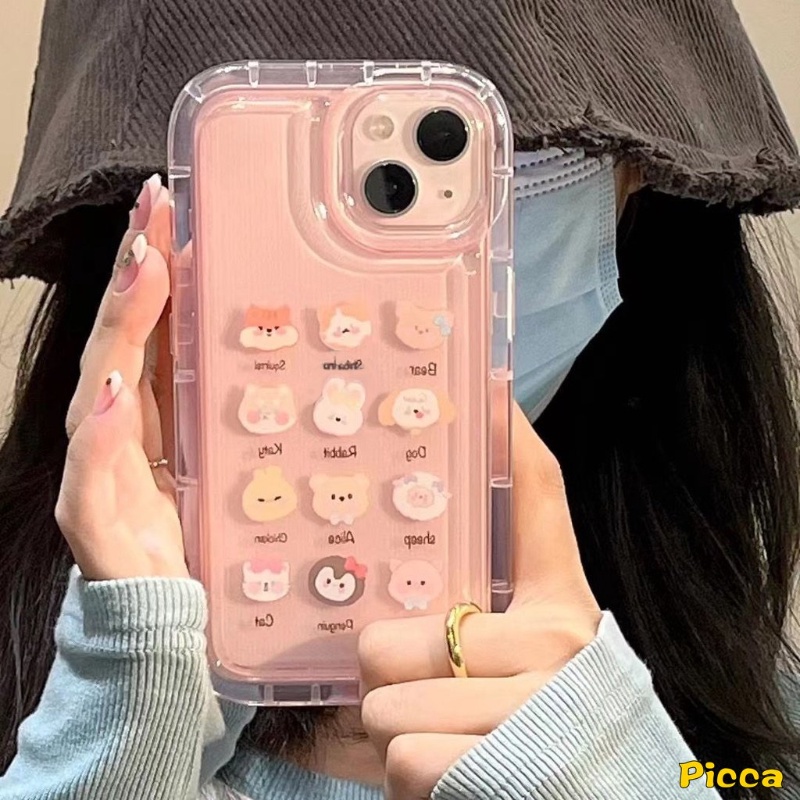 Casing Realme C33 C35 C11 2021 C25Y C12 C15 C11 2020 C21Y C20A C25 C20 6i 5 5i 5s C3 C1 C2 C25s Ins Kawaii Kartun Hewan Kecil Beruang Kodok Shockproof Airbag Tpu Soft Cover