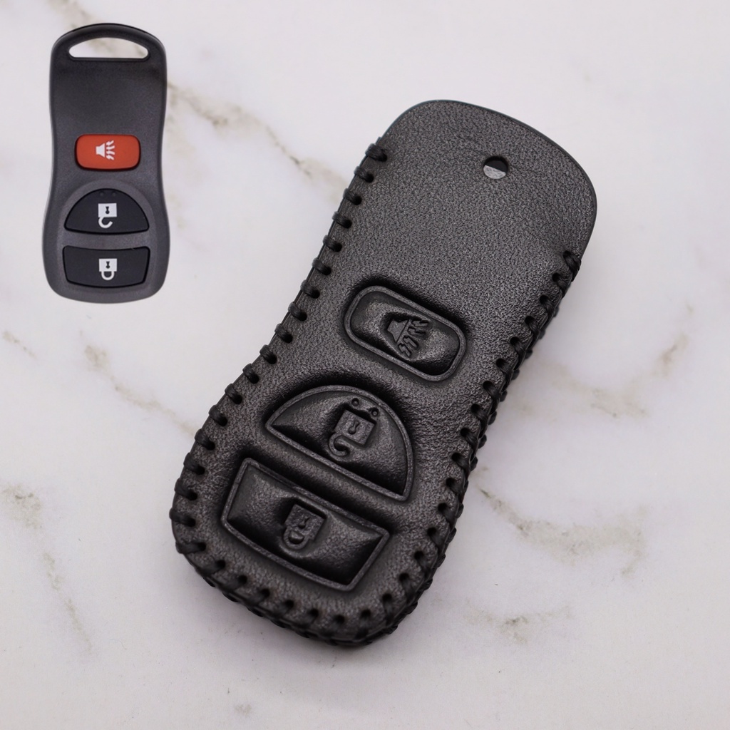 Untuk Nissan Almera Sylphy Teana X-Trail Grand Livina Keyless Remote Kulit Sapi Perlindungan Cover Casing