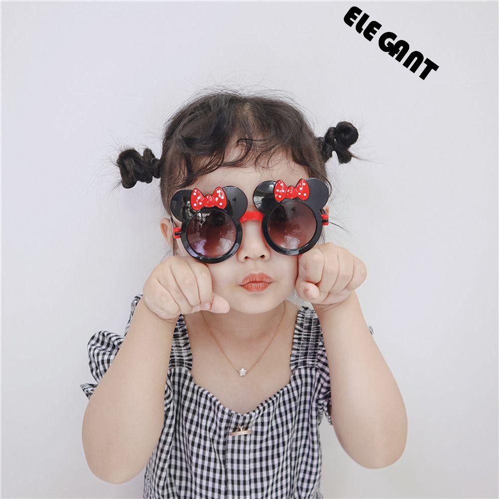 [Elegan] Props Fotografi Kacamata Anak Lucu Desain Fashion Cowok Cewek Plastik Minnie Shape Frame