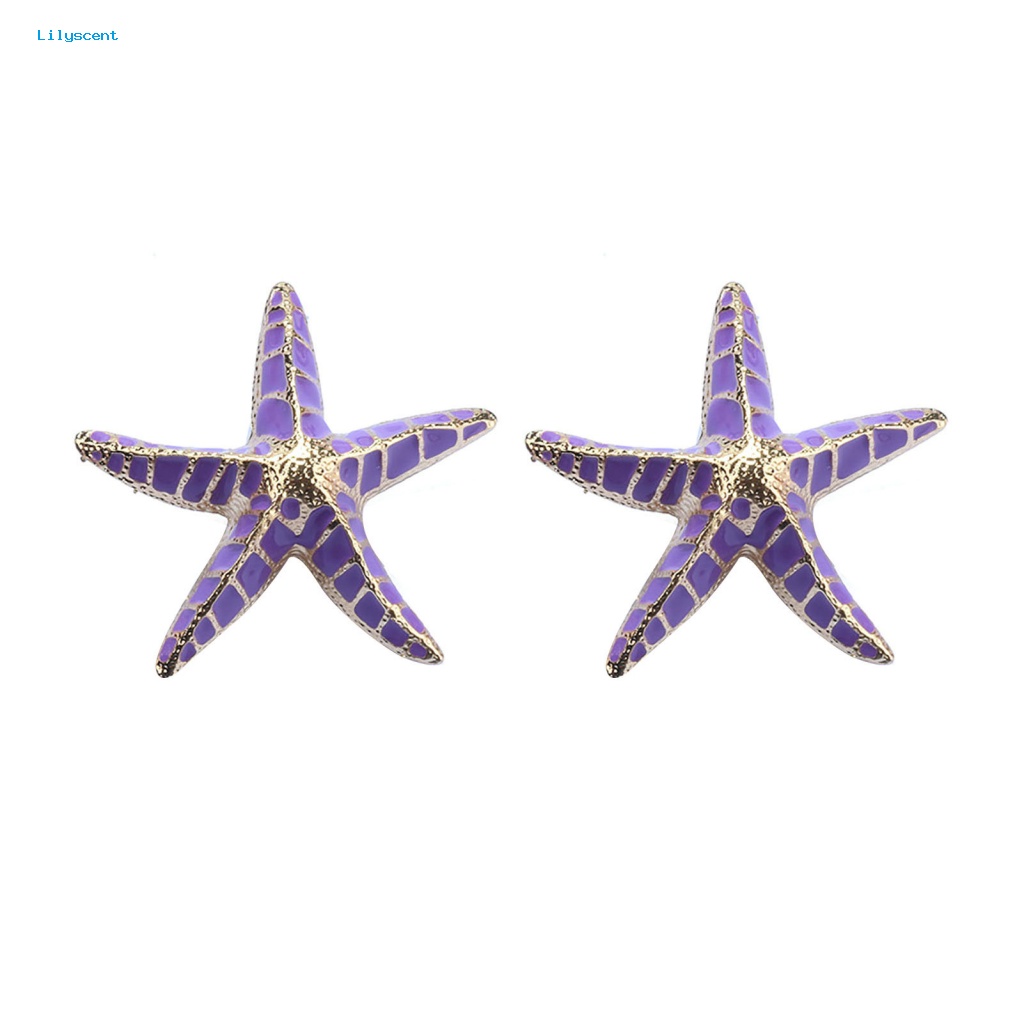 Lilyscent 1pasang Paduan Wanita Ear Studs Perhiasan Aksesoris Ada Peradangan Women Ear Studs Vintage