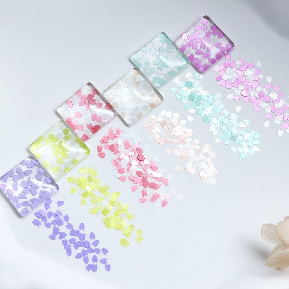 Mxbeauty Kelopak Kuku Glitter Decals Spring Nail Decoration Untuk Aksesoris Manicure DIY Profesional