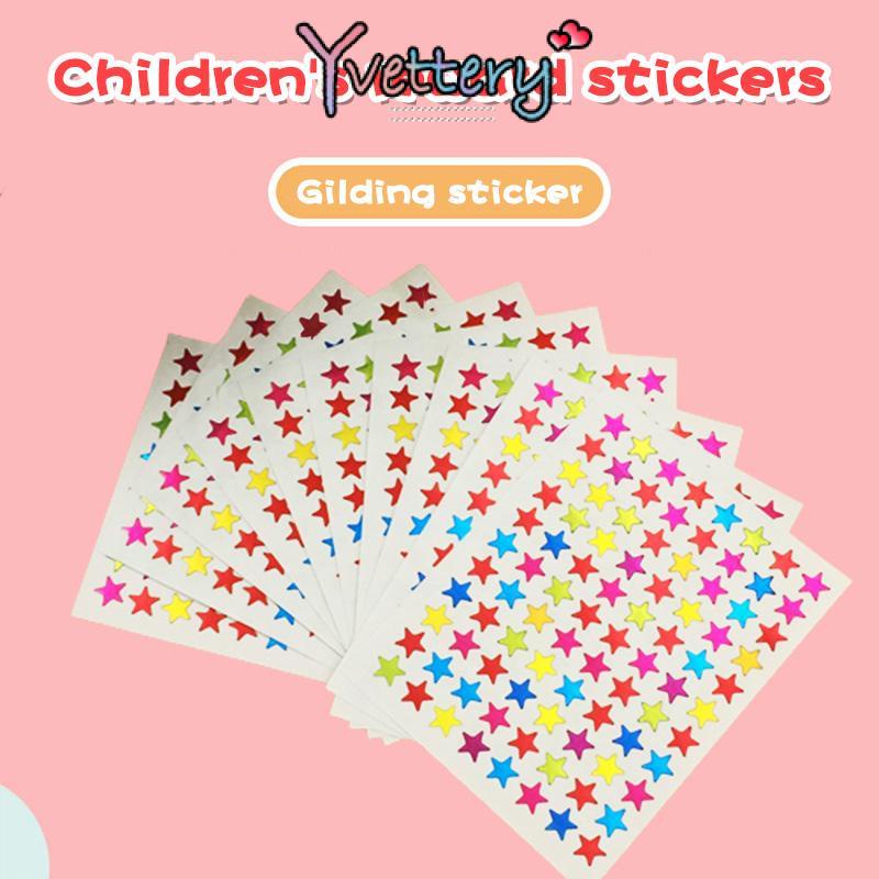 

❤️COD 10Pcs/Set Stiker Bintang Colorful Reward Stickers Alat Tulis-Yy