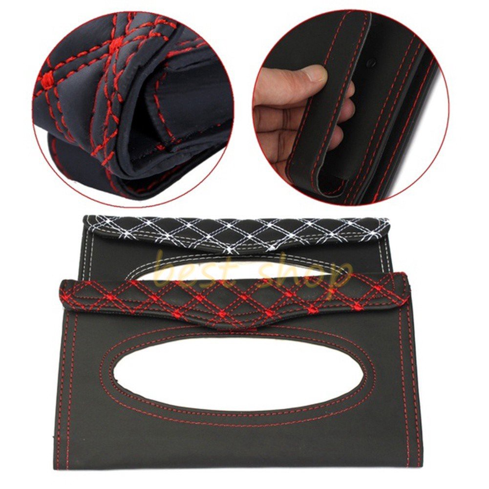 Auto Car Sun Visor Tissue Box Tempat Aksesoris Paper Napki Gantung Napkin Holder Aksesoris Mobil