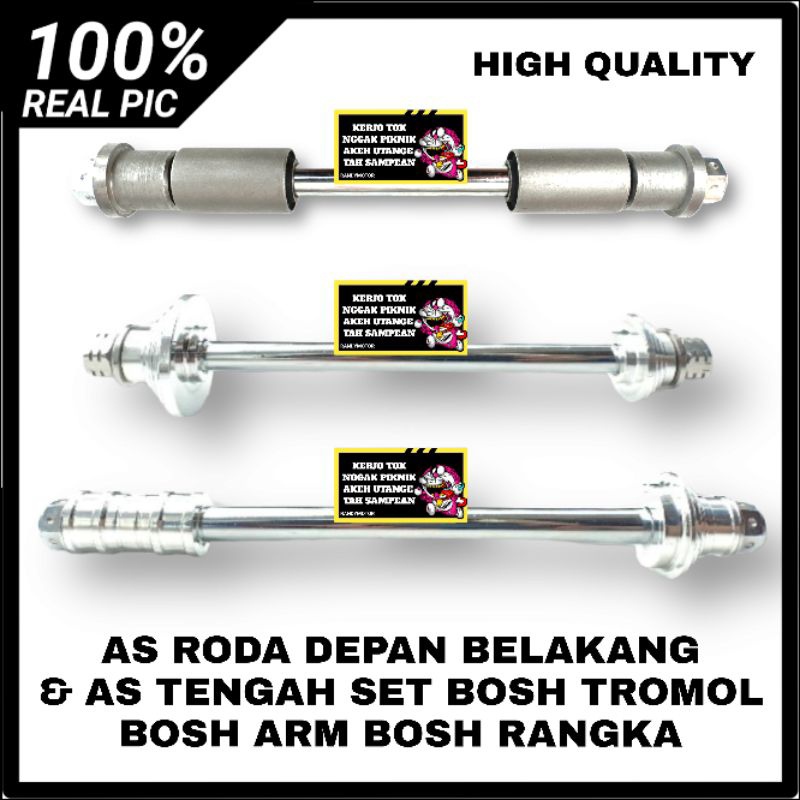 AS RODA DEPAN SHOCK TIGER MP GL AS RODA BELAKANG SWING ARM KAZE SET AS TENGAH SWING ARM KAZE DAN BOS