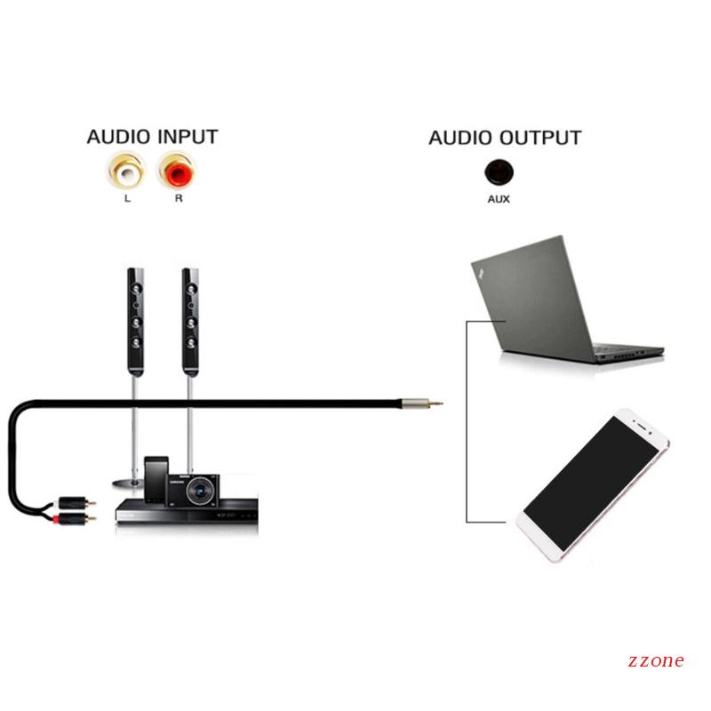 Adaptor Jack Headphone RCA zzz 3.5mm 1per8 Ke2 Male Y Splitter Stereo Cord