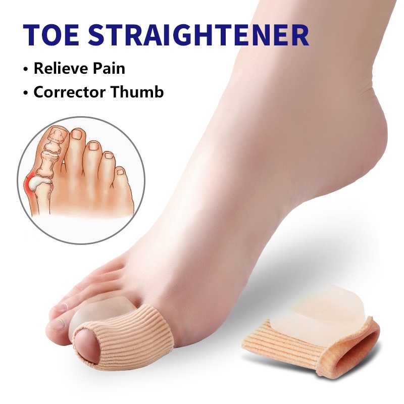 Penyangga Pelurus Jari Kaki Besar Pelindung Jempol Pelindung Jari Kaki Pemisah Jari Kaki Korektor Bunion Gel Silikon 1Pc