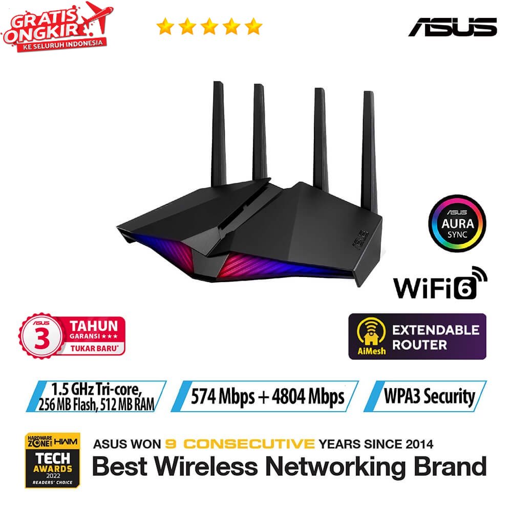 Router Gaming ASUS RT-AX82U AX5400 DualBand WiFi 6-Router Asus RTAX82U