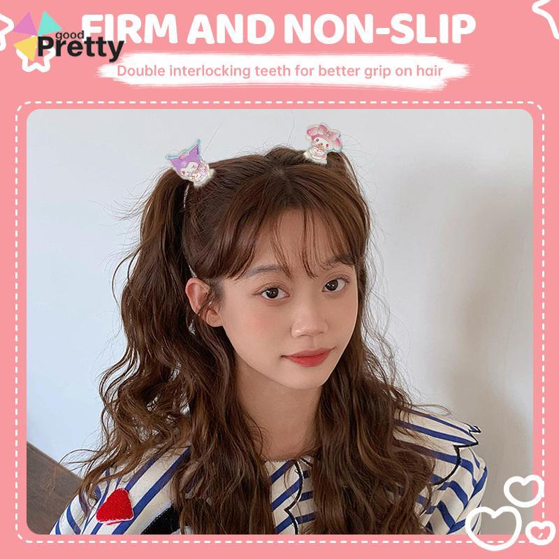 Klip Poni Mini Kartun Karakter Laser Sanrio Kuromi Melody Korea Fahion Lucu Gaya Aksesoris Rambut - PD