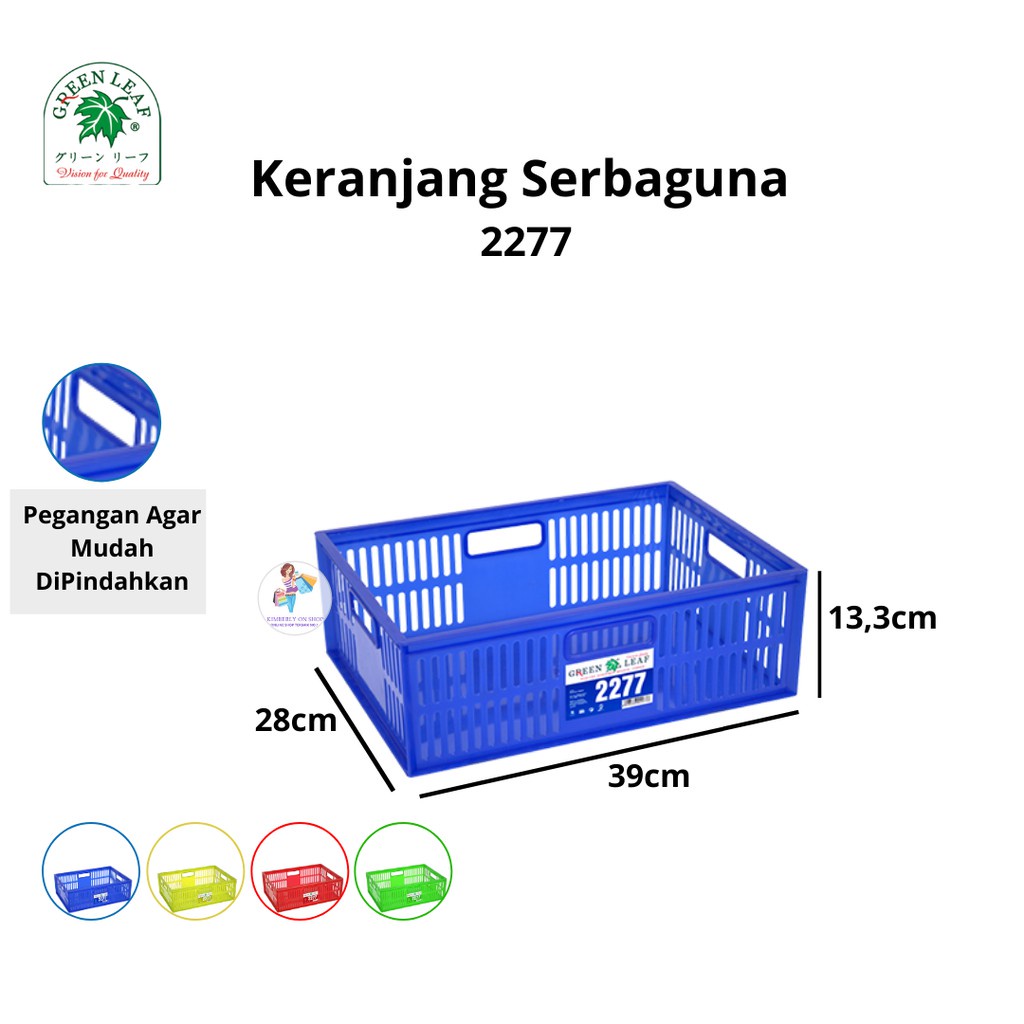 Keranjang Industri Container Box Serbaguna 2277 Green Leaf