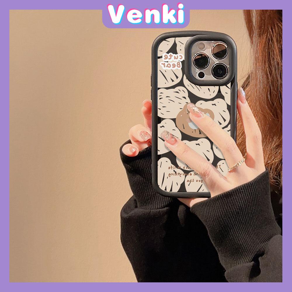 Case fo iPhone 11 Pro Max TPU Soft Case Frosted Bubble Case Black White Cute Cartoon Bears Camera Protection Shockproof For iPhone 14 13 12 11 Plus Pro Max 7 Plus X XR