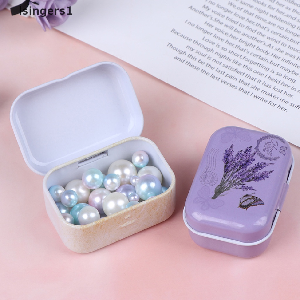 [lsingers1] Lavender mini box Sealed jar packing Kotak Perhiasan candy box Penyimpanan Kecil Butik