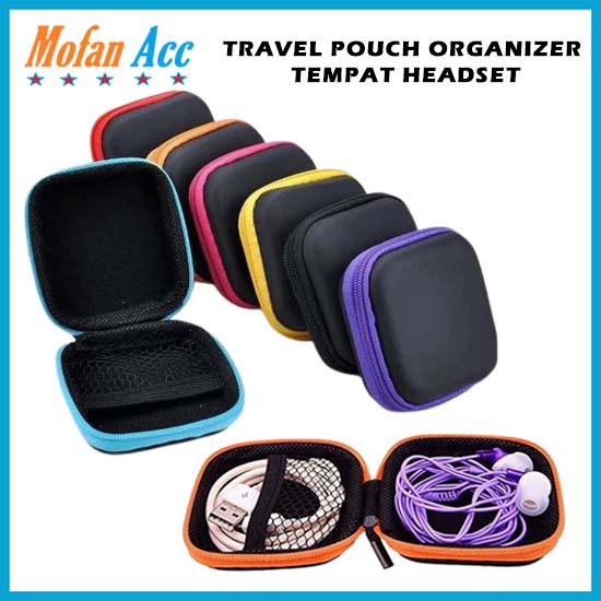 Pouch Headset Mini Dompet Tempat Kabel Charger Multifungsi Serbaguna — 8