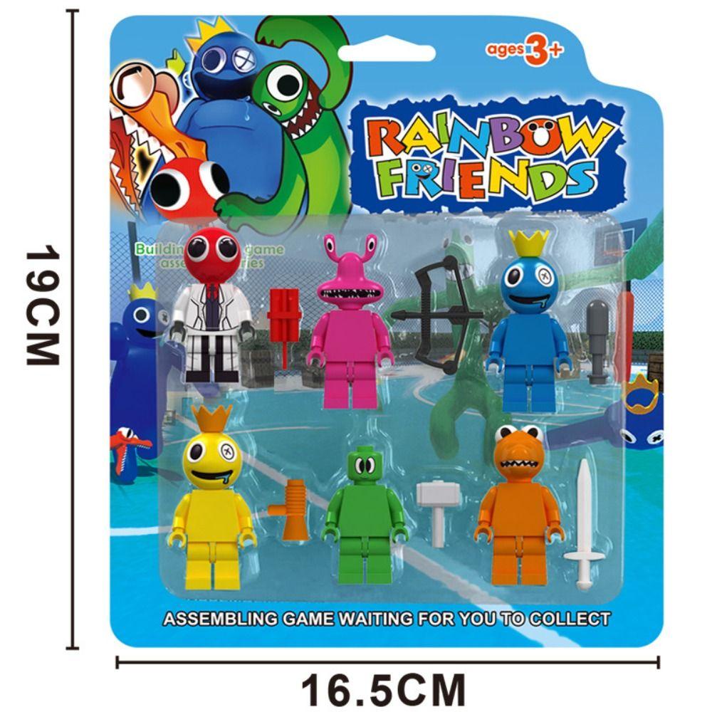 Quinton Horror Permainan Teman Pelangi Mainan Bata Kreatif Untuk Hadiah Anak Diy Mainan Teman Pelangi Karakter Blok Puzzle Mainan Pengembangan Kecerdasan Teman Pelangi Figure Boneka