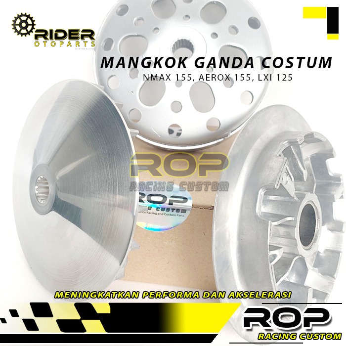 Upgrade Cvt Rumah Roller Racing Set Mangkok Ganda Pulley Nmax 155 Aerox 155 Lexi 125