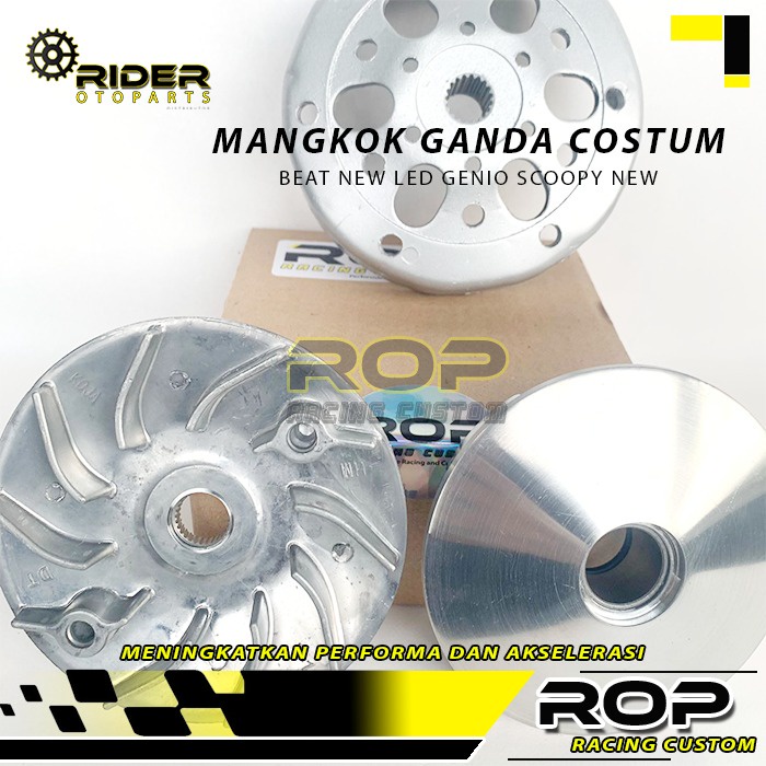 Upgrade Cvt Rumah Roller Racing Set Mangkok Ganda Genio KOJ Beat K1A Scoopy New