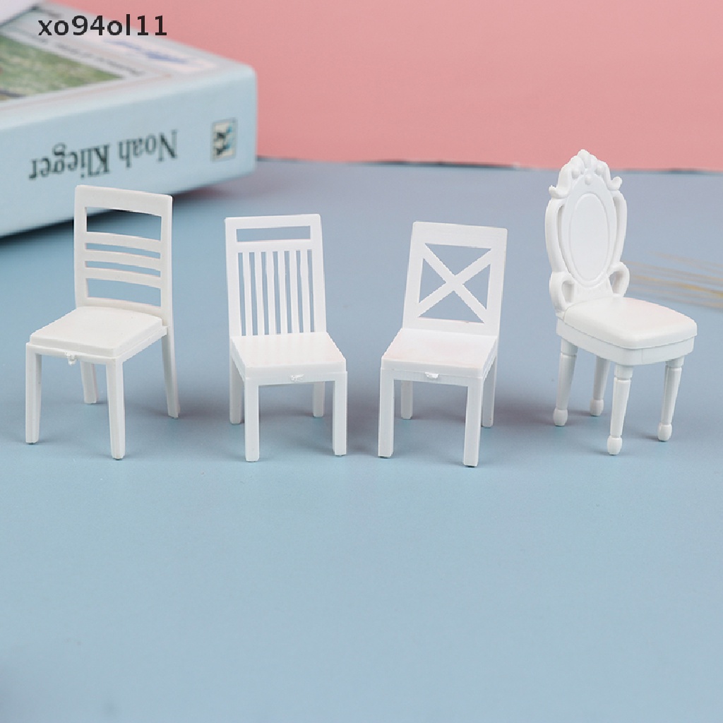 Xo 1: 20rumah Boneka Miniatur Furniture Kursi Sofa Stool Model Boneka Dekorasi Rumah Mainan OL