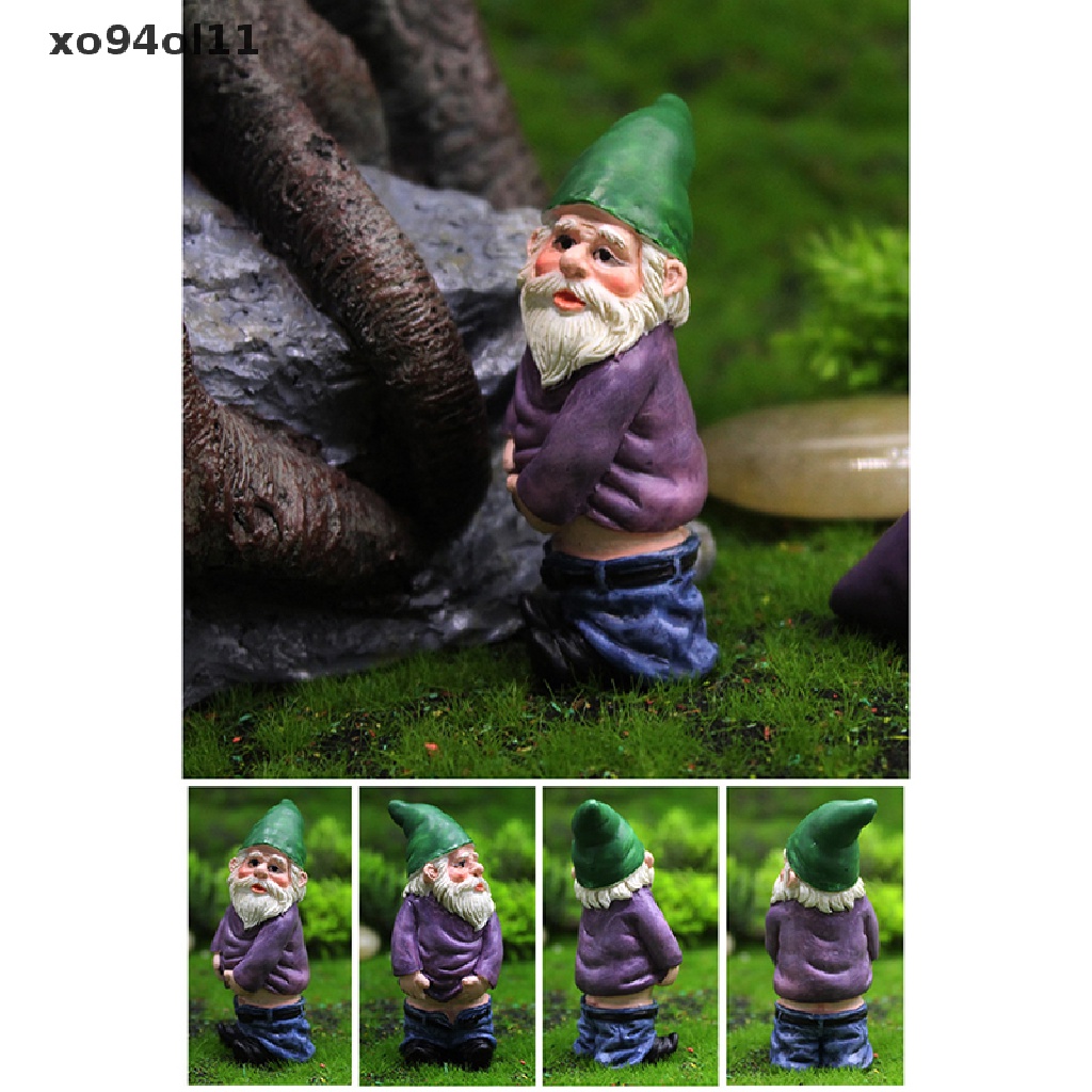 Xo FairyCome Patung Gnome Taman Mini Resin Fairy Garden Lucu Miniatur Gnomes OL