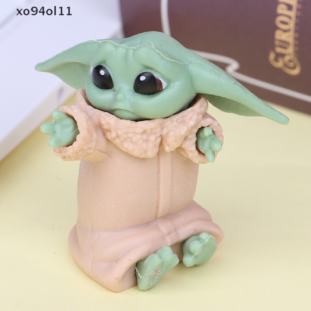 Xo 5Pcs/Set Baby Yoda Grogu Mandalorian Action Figure Mainan Yoda Baby Action Toys OL