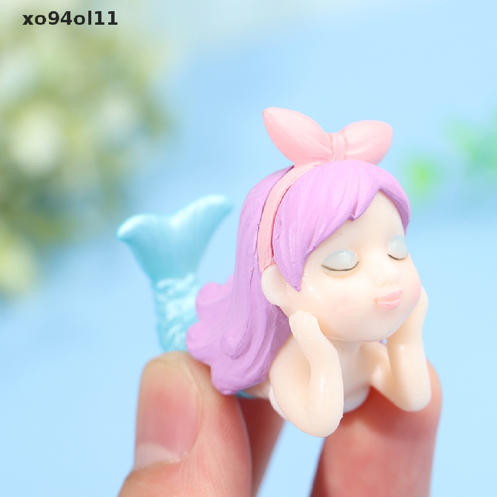 Xo Patung Miniatur Mermaid DIY Bahan Aksesori Mini Fairy Garden Deocration OL