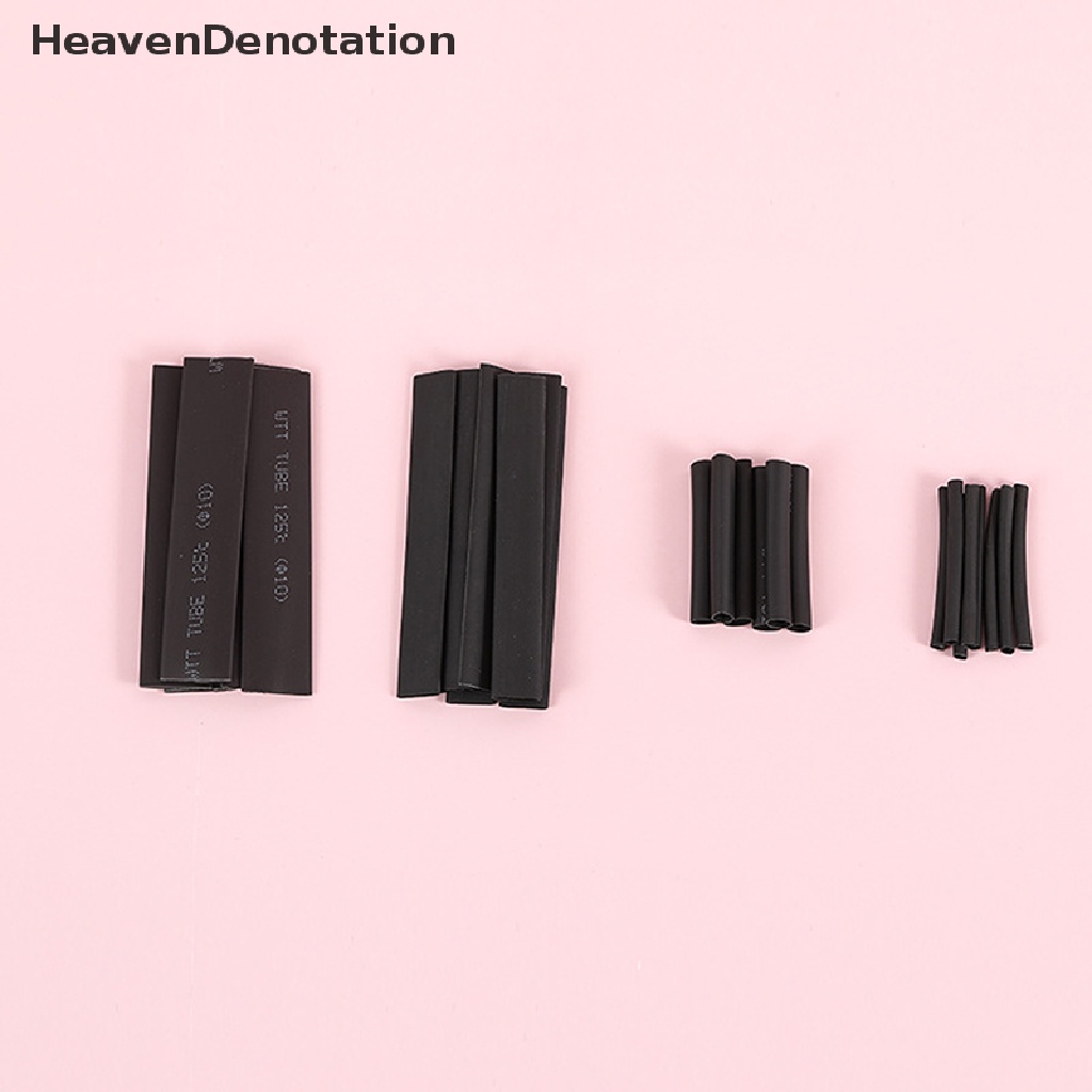 [HeavenDenotation] 127pcs Heat Shrink Tubing 2: 1 Aneka Polyolefin Tube Pembungkus Sleeving Kabel Mobil HDV