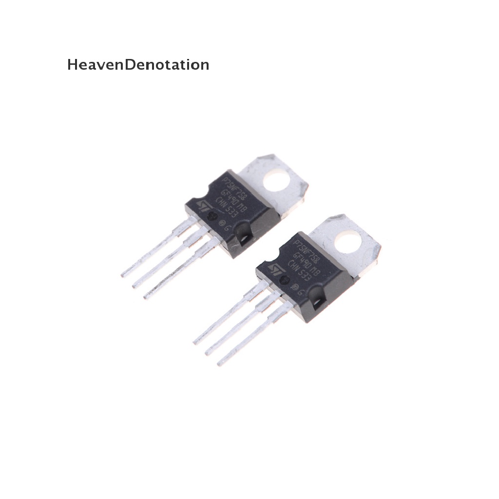 [HeavenDenotation] 10pcs transistor P75NF75 P75N75 STP75NF75 TO-220 Asli HDV