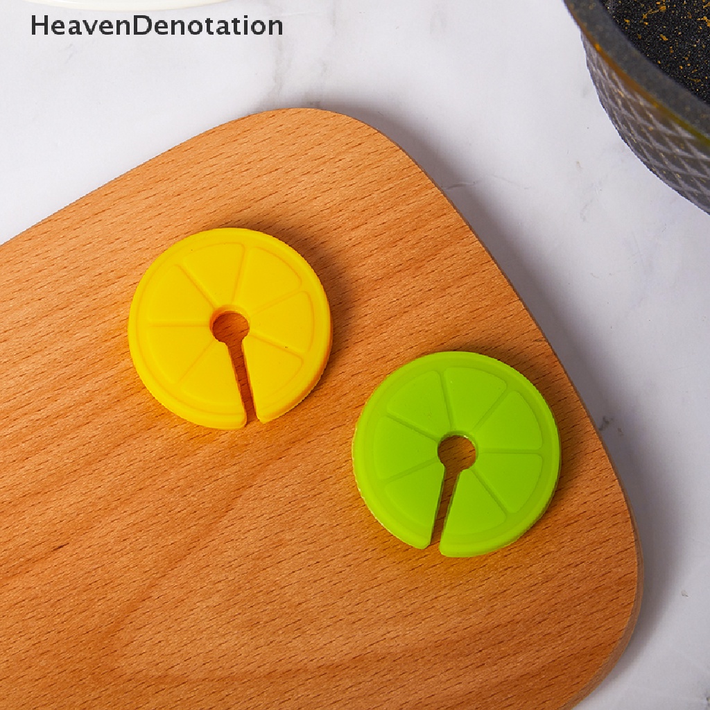 [HeavenDenotation] Klip Panci Bentuk Lemon Silikon Food Grade Kreatif Alat Dapur Gadget Anti-Overflow Stoppers Penutup Panci Pengangkat Holder HDV