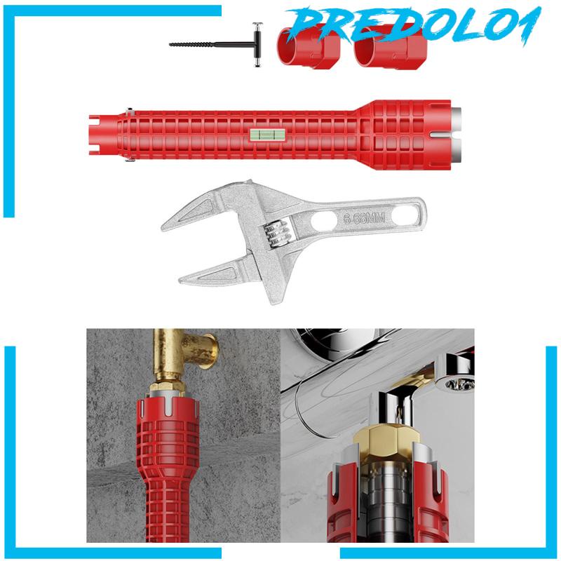 [Predolo1] Kunci Pas Wastafel Anti Slip Wrench Ledeng Alat Bantu Suplier Mur Toilet Kamar Mandi