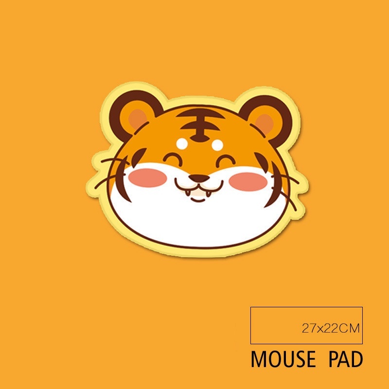 Cute Tiger Family Mouse Pad Alas Mouse Harimau Lucu Kartun Hewan Mouse Pad Oversized Mouse Pad