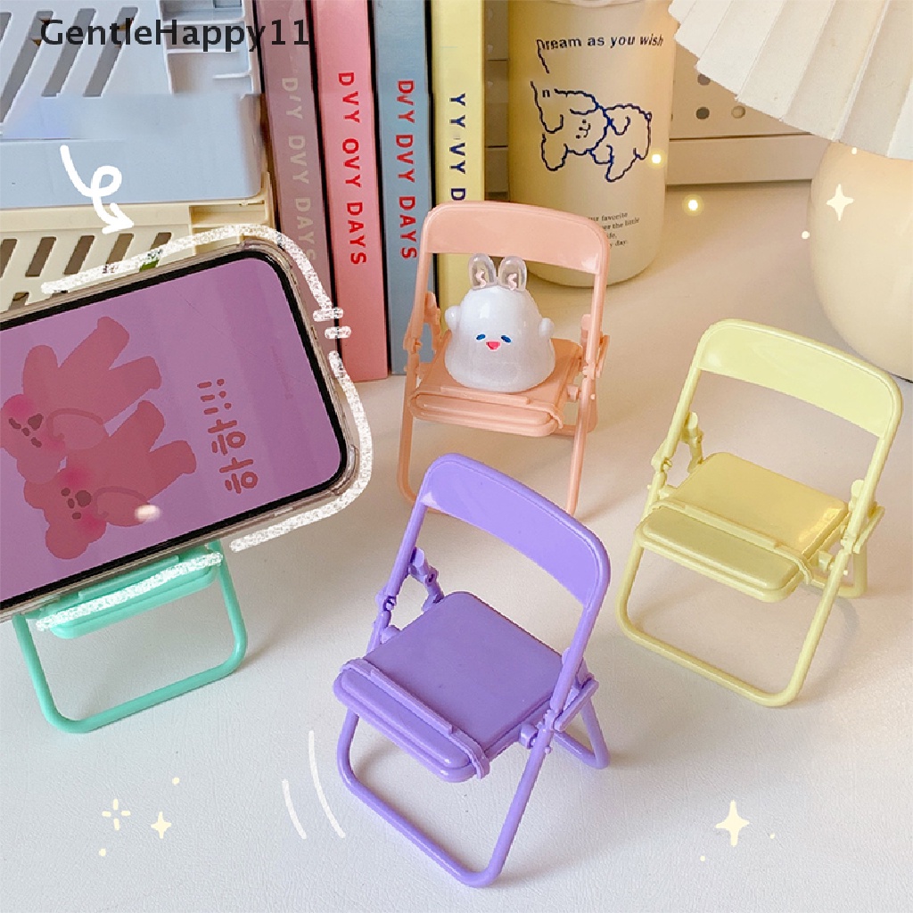 Gentlehappy Cute Color Chair Adjustable Phone Stand Dudukan Meja Universal Lazy id